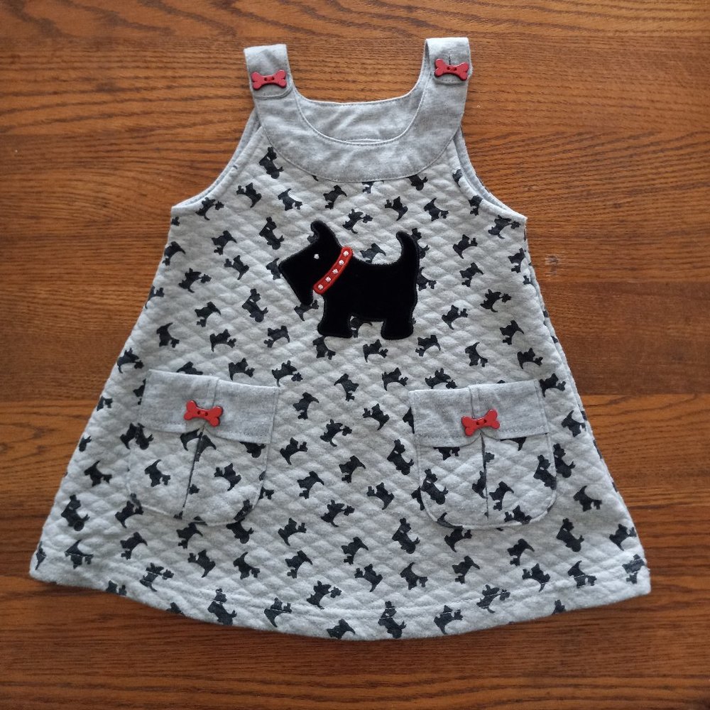 Quilted Scottie Dog Dress/Jumper